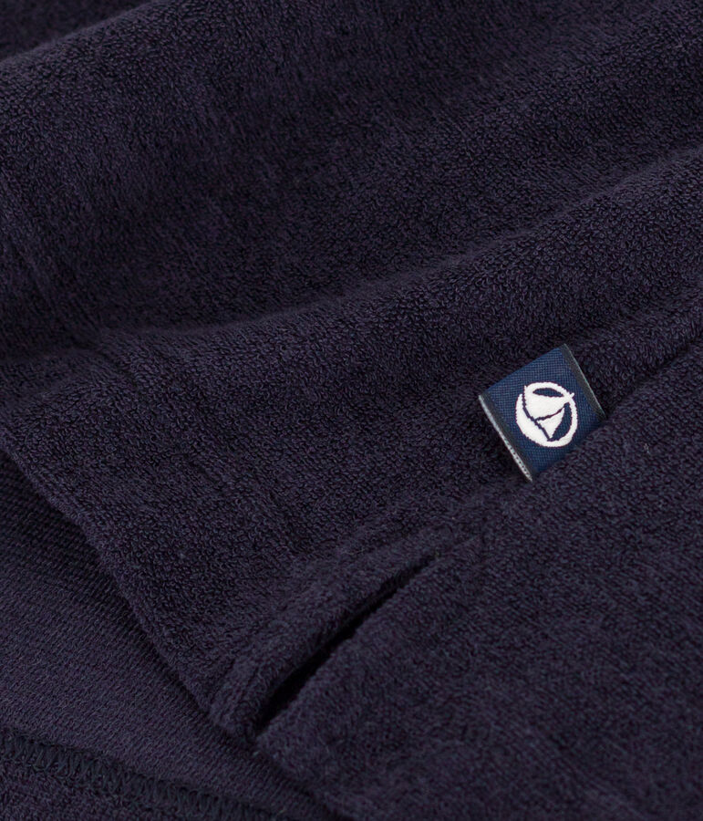 Damen-T-Shirt Le Boxy aus Baumwollfrottee blau SMOKING