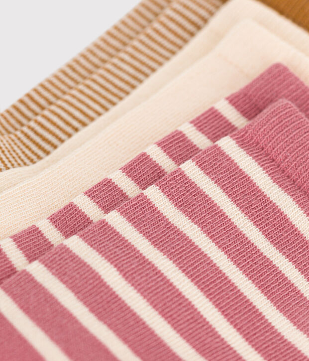 3er-Set Kinder-Socken aus gestreifter Baumwolle vielfarbig