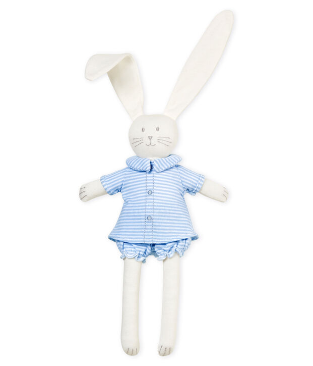 Angezogenes kuschelh&auml;schen blau/weiss