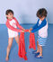 Sonnenschutz-T-Shirt Mädchen und Jungen weiss MARSHMALLOW/blau RIYADH