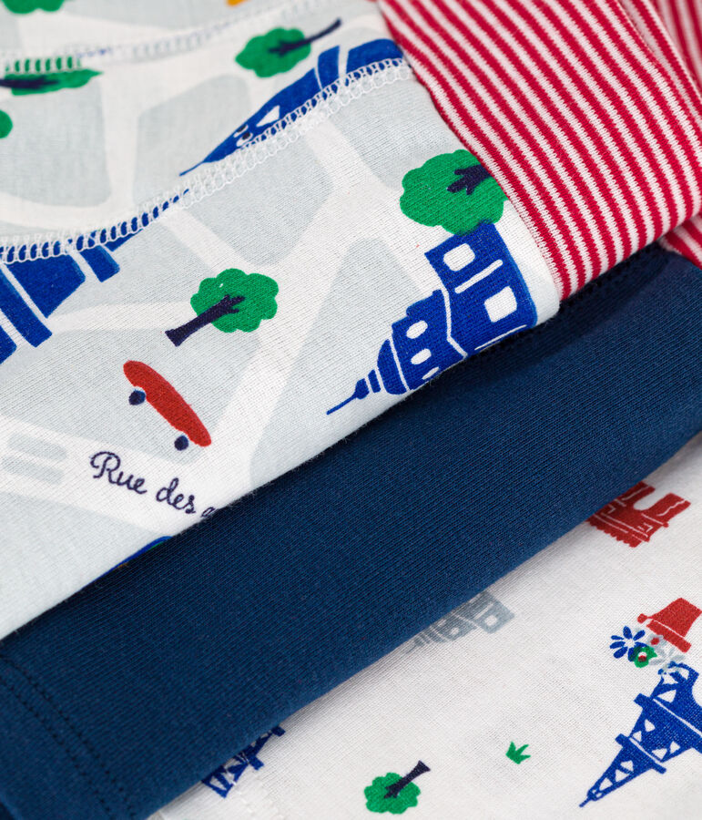 Set aus 3 Kinder-Boxershorts aus Baumwolle, mit Paris-Motiv vielfarbig