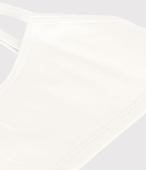 Brassière aus Baumwolle und Elasthan für Damen weiss MARSHMALLOW