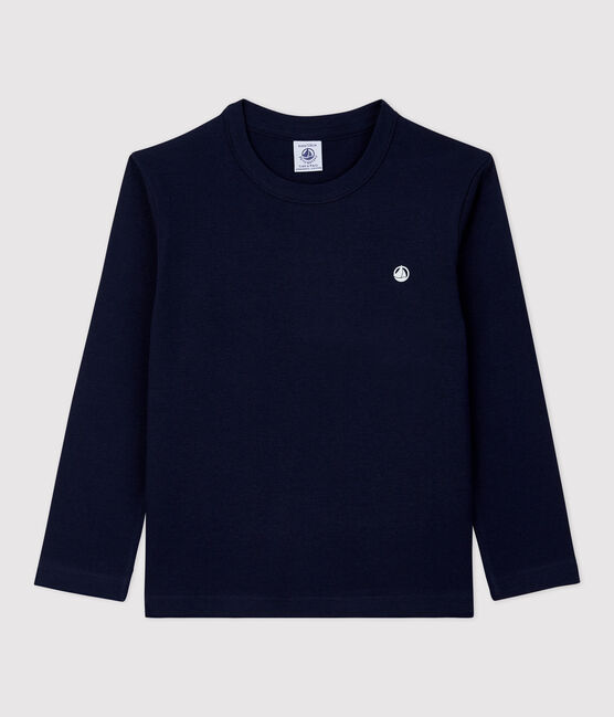 T-Shirt aus Bio-Baumwolle für Mädchen und Jungen blau SMOKING