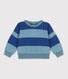 Gestreiftes Baby-Sweatshirt aus Frottee