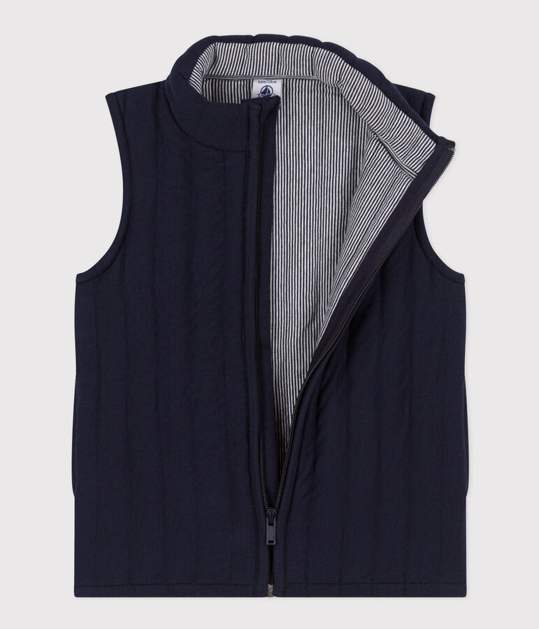 Kinder-Weste aus Doppeljersey blau