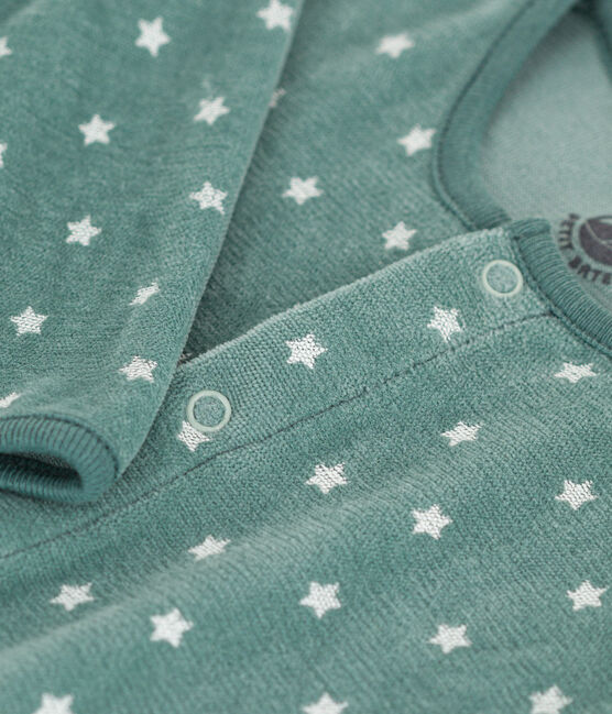 Strampler aus Nicki mit Sternenmotiv blau BRUT/weiss MARSHMALLOW