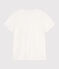 Damen T-Shirt Le Droit aus einfarbiger Baumwolle weiss MARSHMALLOW