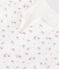 Strampler aus Doppeljersey mit Blumenmuster weiss/rosa