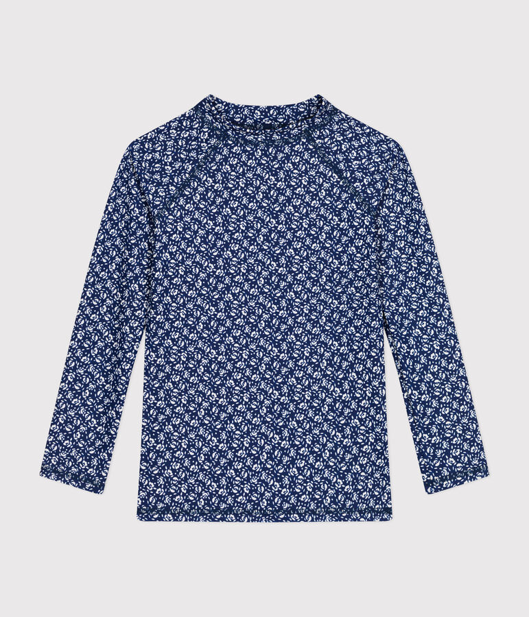 T-Shirt mit UV-Schutz Kinder/M&auml;dchen blau/weiss