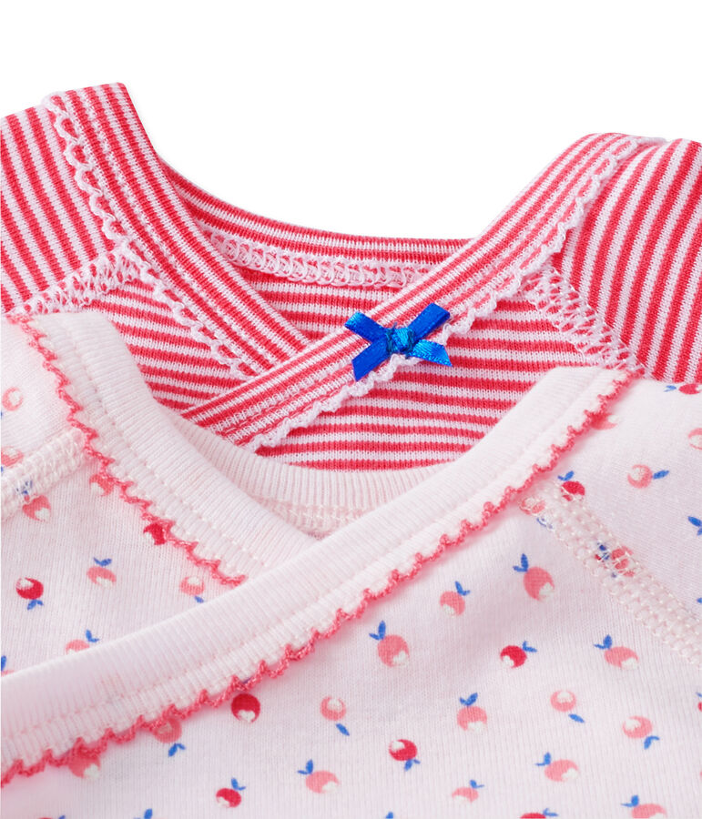 Baby-M&auml;dchen-Bodys f&uuml;r Neugeborene im 2er-Set weiss