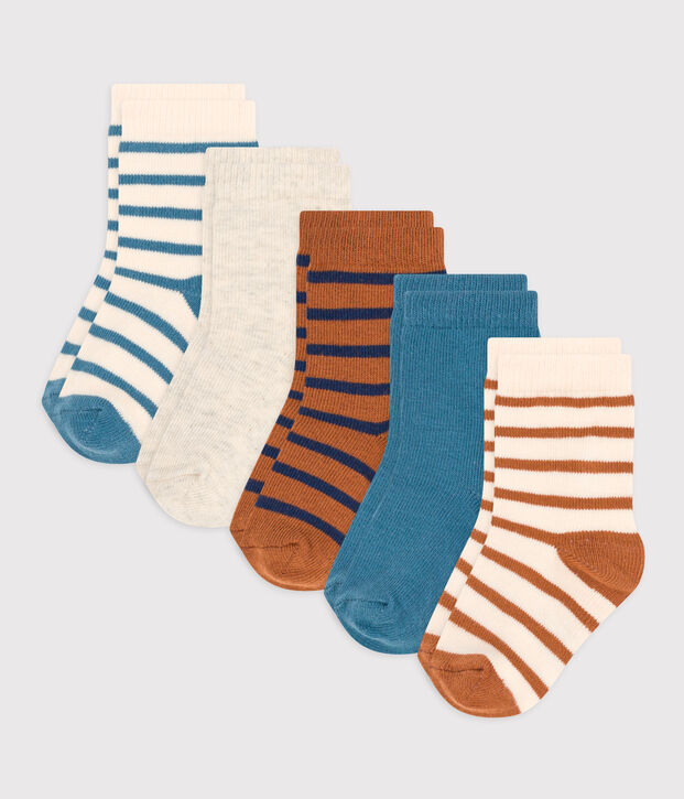 5er-Set Babysocken mit Streifen vielfarbig