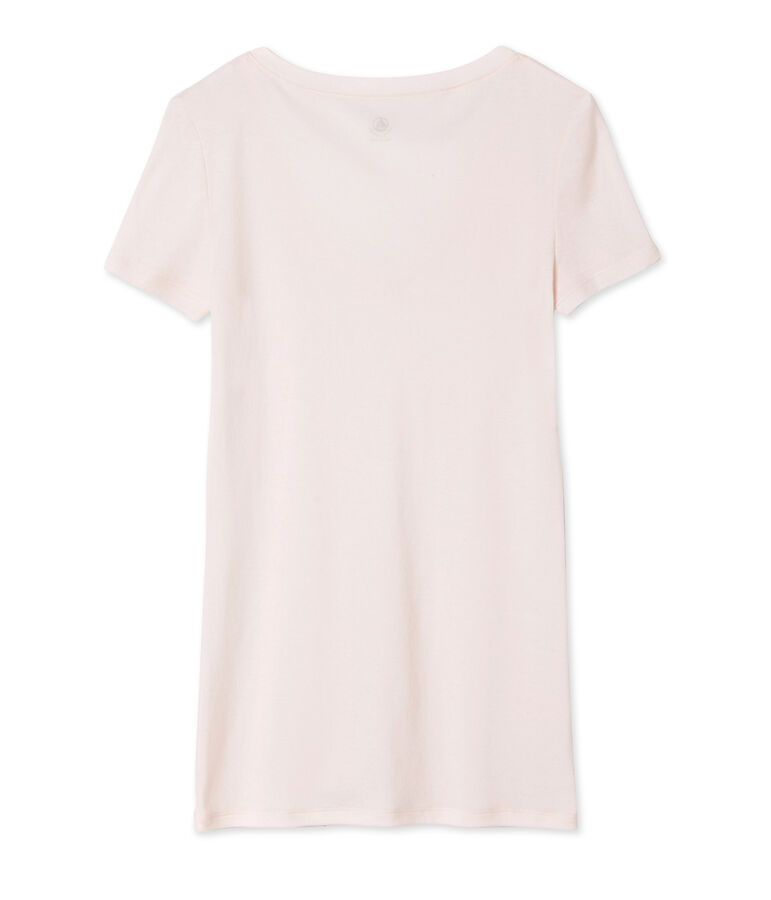 Kurz&auml;rmliges T-Shirt mit V-Ausschnitt f&uuml;r Damen rosa FLEUR