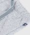 Baby-Hose aus einfarbigem festen Baumwollstoff grau FUMEE CHINE