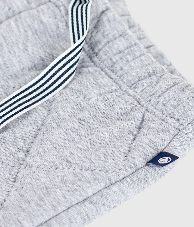 Baby-Hose aus einfarbigem festen Baumwollstoff grau