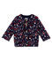 Gesteppter Baby MädchenCardigan aus gedoppeltem Jersey mit Print blau SMOKING/weiss MULTICO