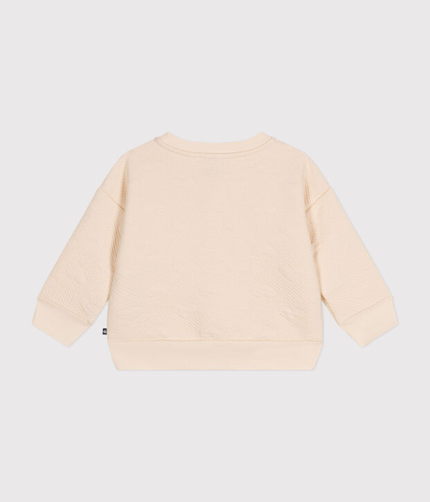 Baby-Cardigan aus gestepptem Doppeljersey naturfarben