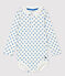 Baby-Body aus Baumwolle. weiss MARSHMALLOW/ RUISSEAU