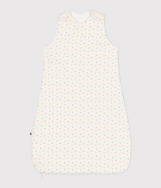 Babyschlafsack aus bedruckter Baumwolle TOG-Wert 1  weiss MARSHMALLOW/weiss MULTICO