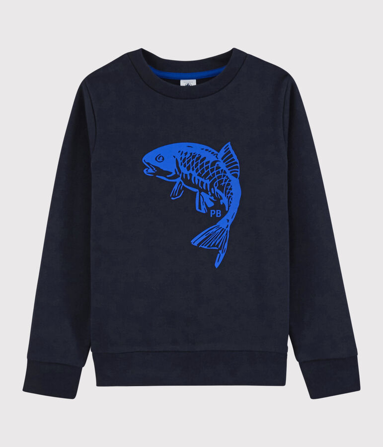 Kinder-Sweatshirt aus Molton f&uuml;r Jungen blau