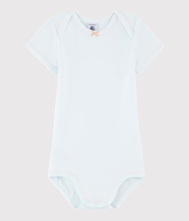 Kurz&auml;rmeliger Baby-Body M&auml;dchen blau