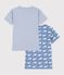 Set kurz&auml;rmelige Kinder-T-Shirts Baumwolle mit Walmotiv vielfarbig