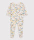 Baby-Strampler aus Molton mit Blumen-Motiv