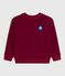 Kinder-Sweatshirt aus einfarbiger Baumwolle AMARANTE