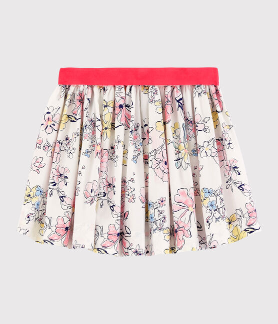 Kinderrock aus Popeline für Mädchen weiss MARSHMALLOW/weiss MULTICO