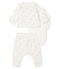 3-teiliges Baby-Set aus Doppeljersey, Unisex weiss MARSHMALLOW/weiss MULTICO