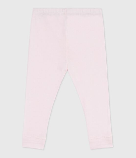 Baby-Leggings aus einfarbiger Baumwolle rosa BARELY