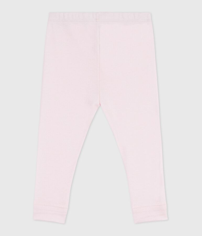 Baby-Leggings aus einfarbiger Baumwolle rosa