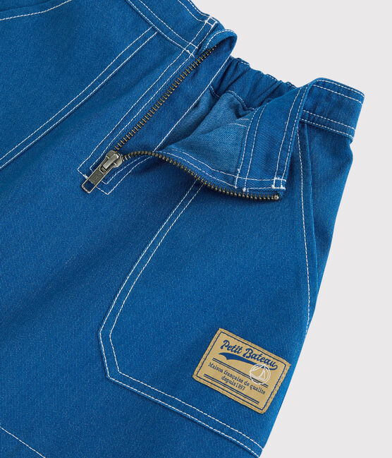 Kinderrock aus Serge für Mädchen blau MAJOR