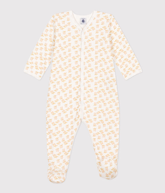 Strampler aus Doppeljersey mit Blumenmuster weiss MARSHMALLOW/weiss MULTICO