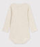 Langärmeliger Baby-Body aus Baumwolle mit Tunikaausschnitt beige MONTELIMAR CHINE