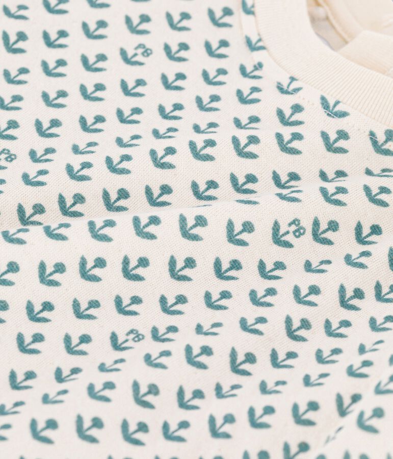 Baby-Sweatshirt aus Doppeljersey naturfarben/gr&uuml;n