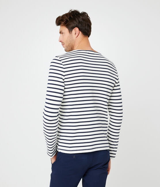Ikonisches seemannshemd beige COQUILLE/blau SMOKING