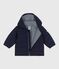 Leichte Baby-Winterjacke einfarbig blau SMOKING