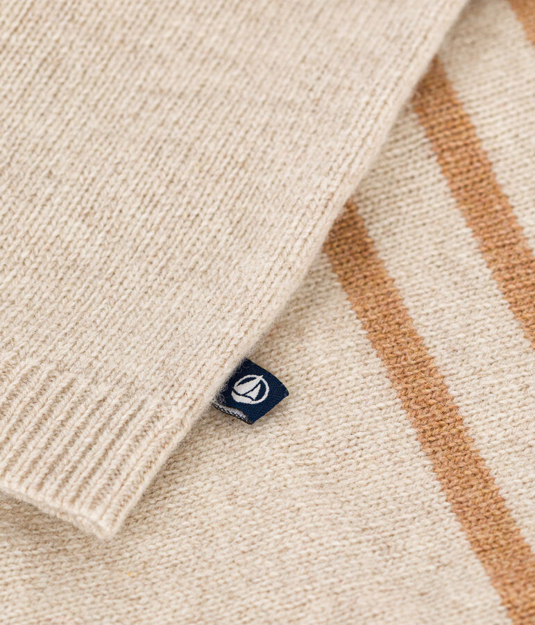 Cardigan aus Strick mit Wollanteil naturfarben/braun