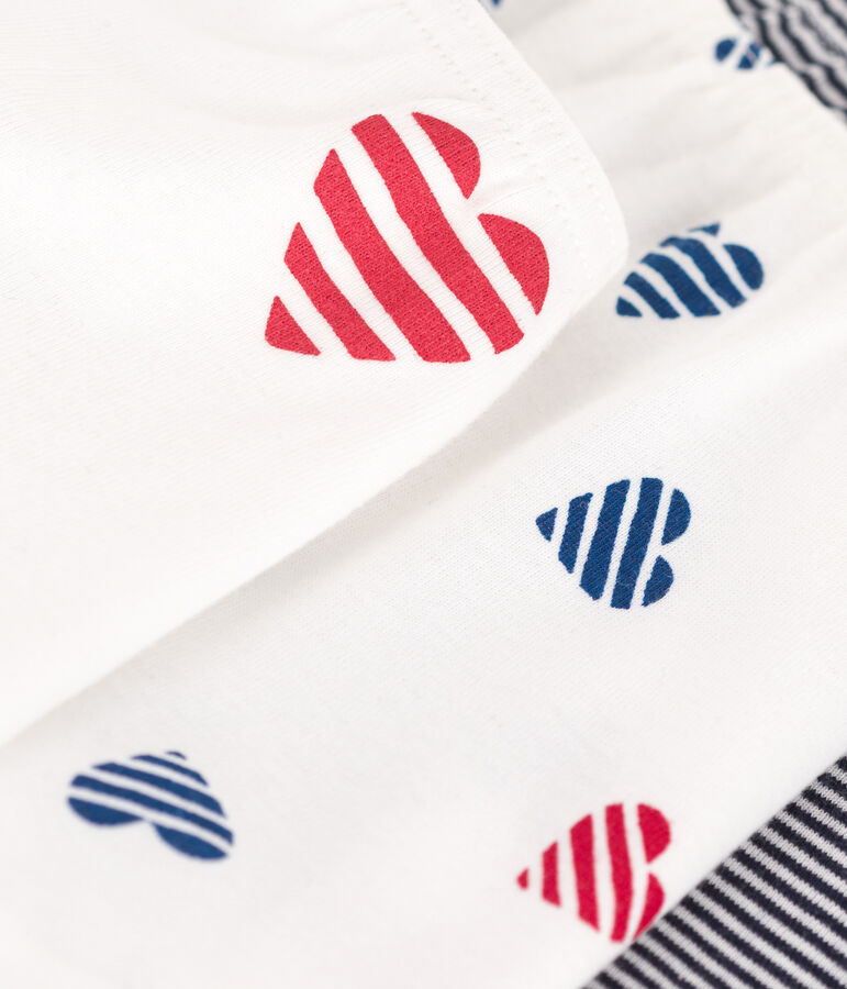 3er-Set hohe Kinder-Shortys aus Baumwolle mit Herzmotiv variante 1