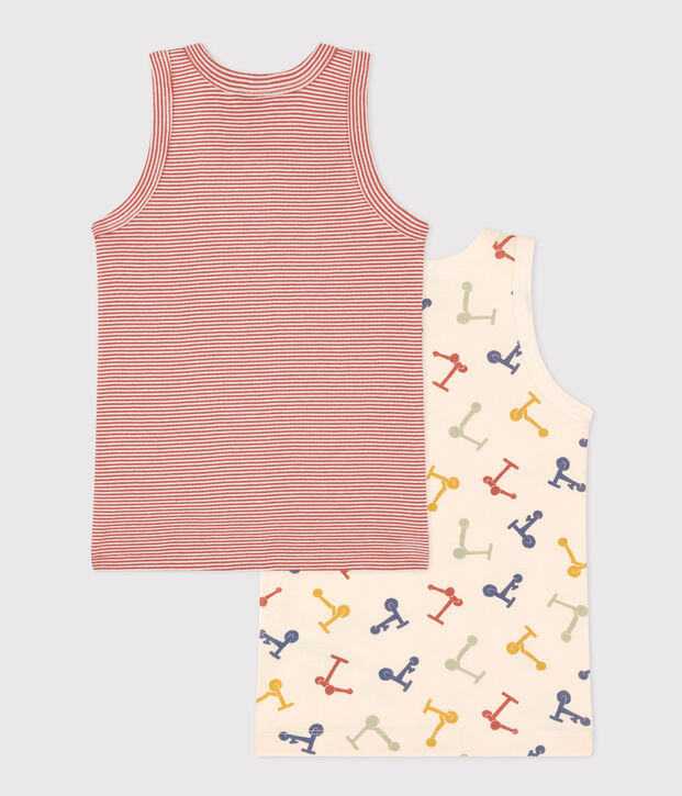 2er-Set Kinder-Tanktops aus Baumwolle vielfarbig