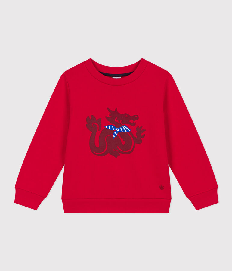 Sweatshirt aus Molton f&uuml;r Kinder/Jungen rot