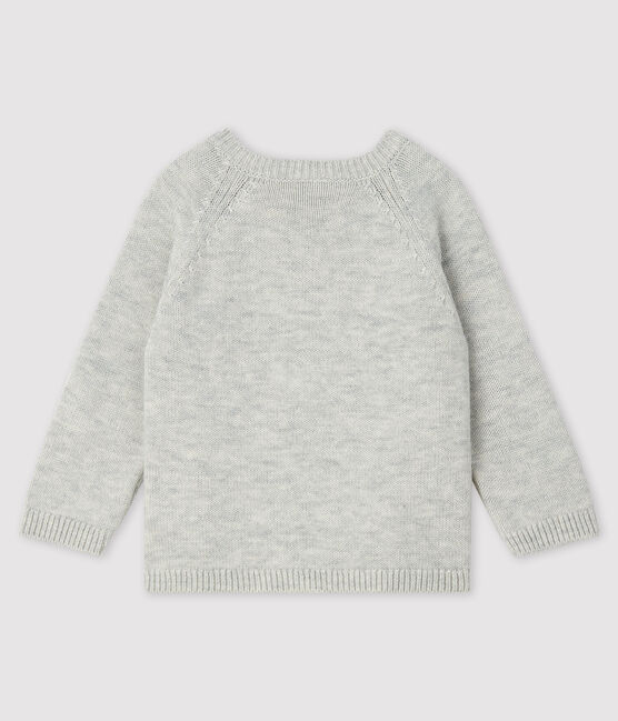 Baby-Pullover mit Muster für Jungen grau BELUGA CHINE