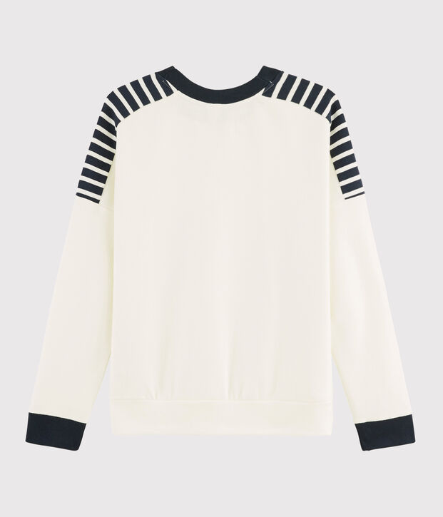 Damen Sweatshirt weiss/blau