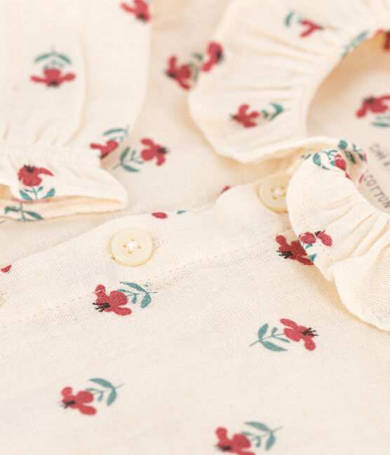 Langärmelige Babybluse aus Musselin-Stoff weiss AVALANCHE/ MULTICO