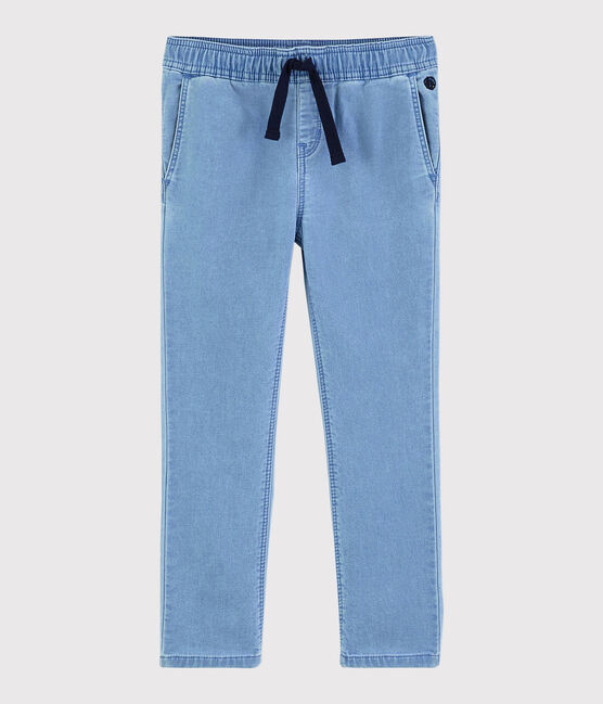 Kinderhose aus Denim-Molton für Jungen blau DENIM CLAIR