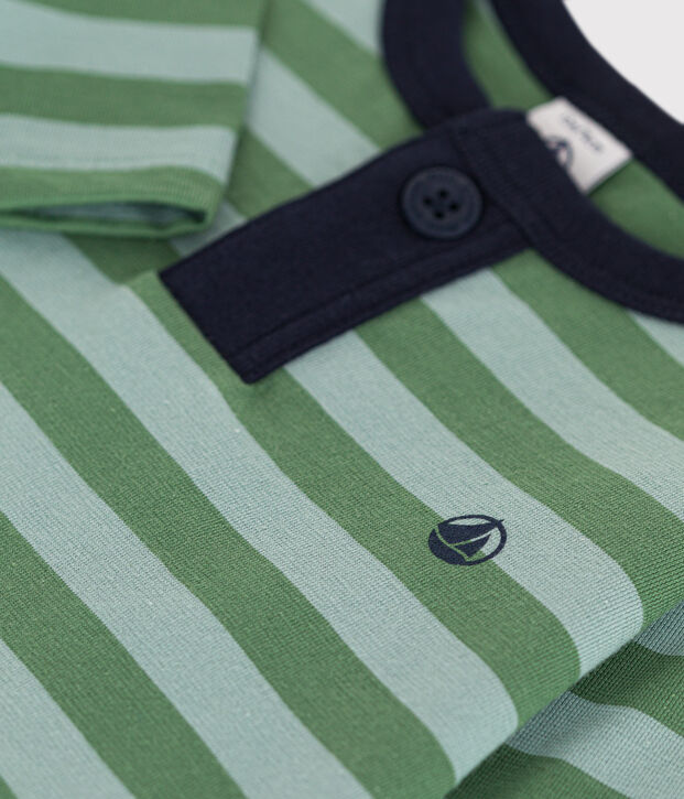 Lang&auml;rmeliges Baby T-Shirt aus feinem Jersey gr&uuml;n/gr&uuml;n