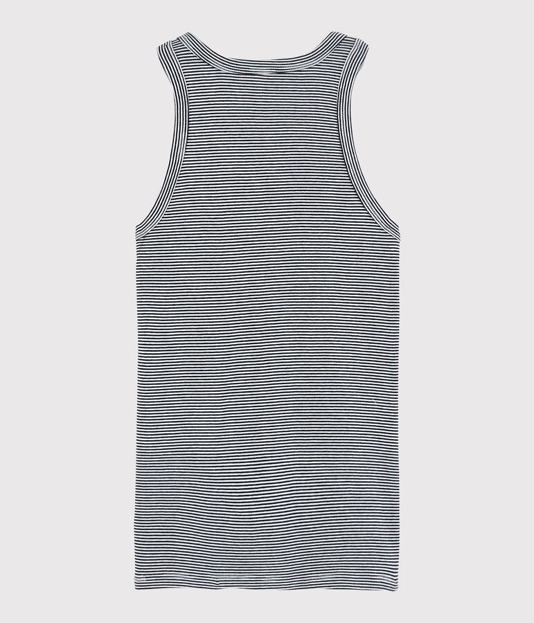 Tanktop aus Baumwolle f&uuml;r Damen blau/weiss