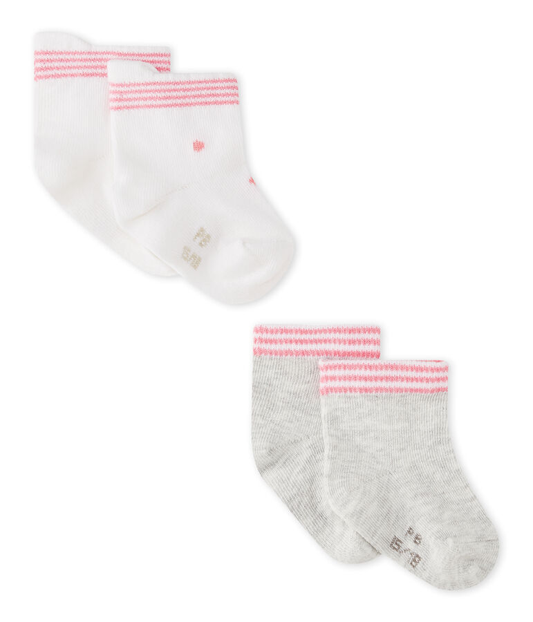 Unisex-Baby-Socken im 2er-Set weiss