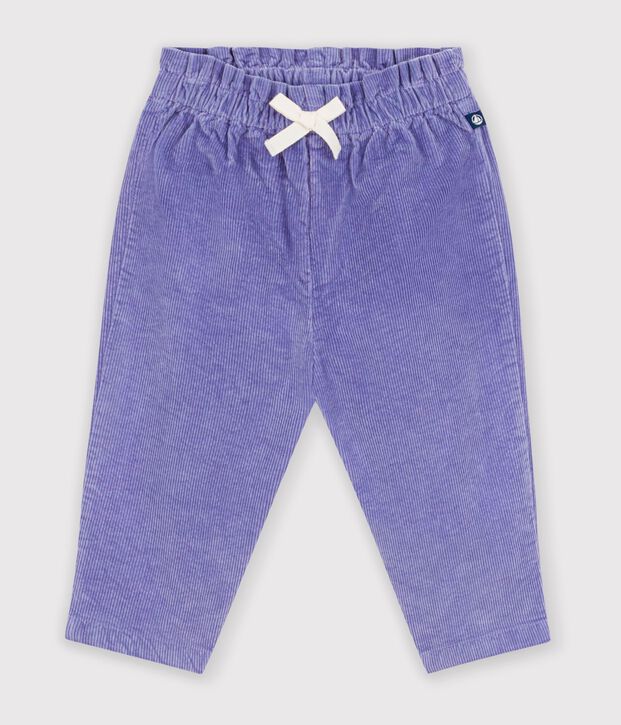 Baby-Hose aus einfarbigem Fein-Cord violett