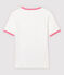 Damen-T-Shirt aus Baumwolle weiss MARSHMALLOW/rosa GRETEL
